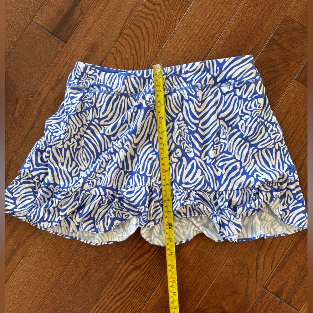 Lilly Pulitzer Blue and White Zebra Print Skirt, size small - Picture 2 of 5